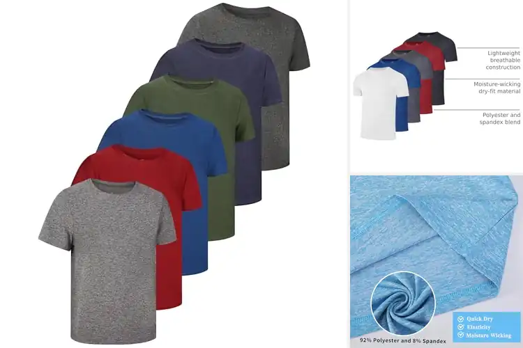 Detailed view of Best Boys Moisture Wicking Shirts for Cool, Comfy Play