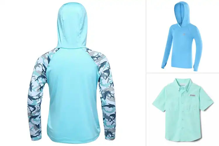 Detailed view of Best Kids Moisture Wicking Fishing Shirts