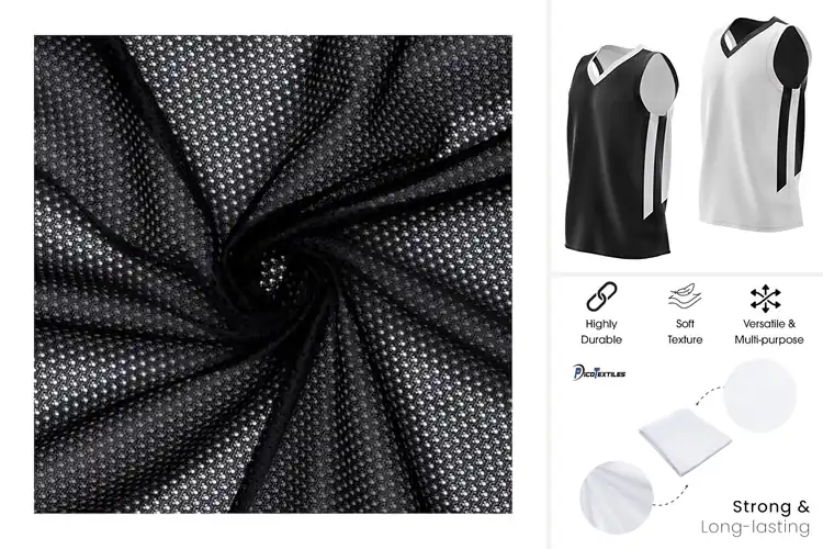 Detailed view of Best Polyester Mesh Jerseys