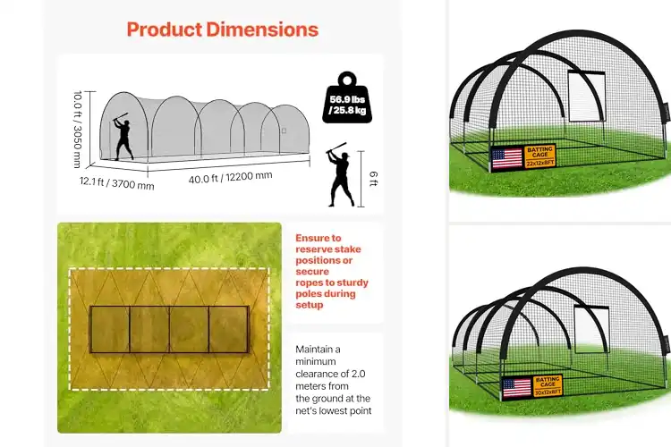 Detailed view of Best Portable Batting Cages