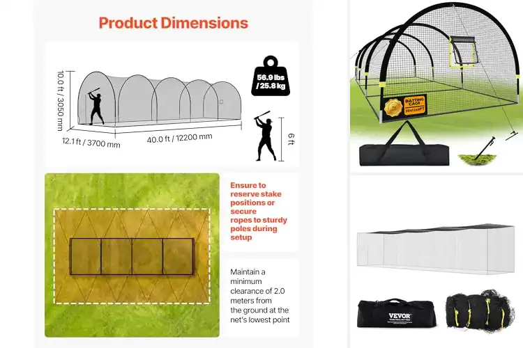 Detailed view of Best Softball Batting Cages